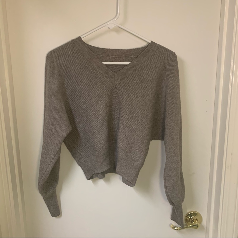 Cropped Grey Sweater